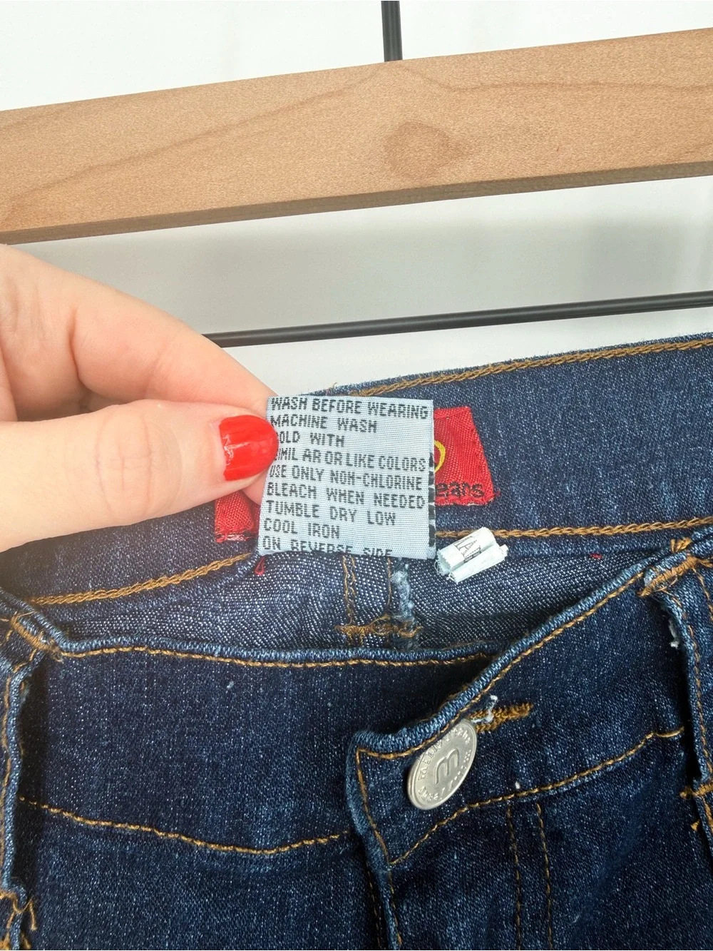 Vintage Y2K Milly Jeans Dark Wash Grommet Front Cargo Flare Pants Size 7/8